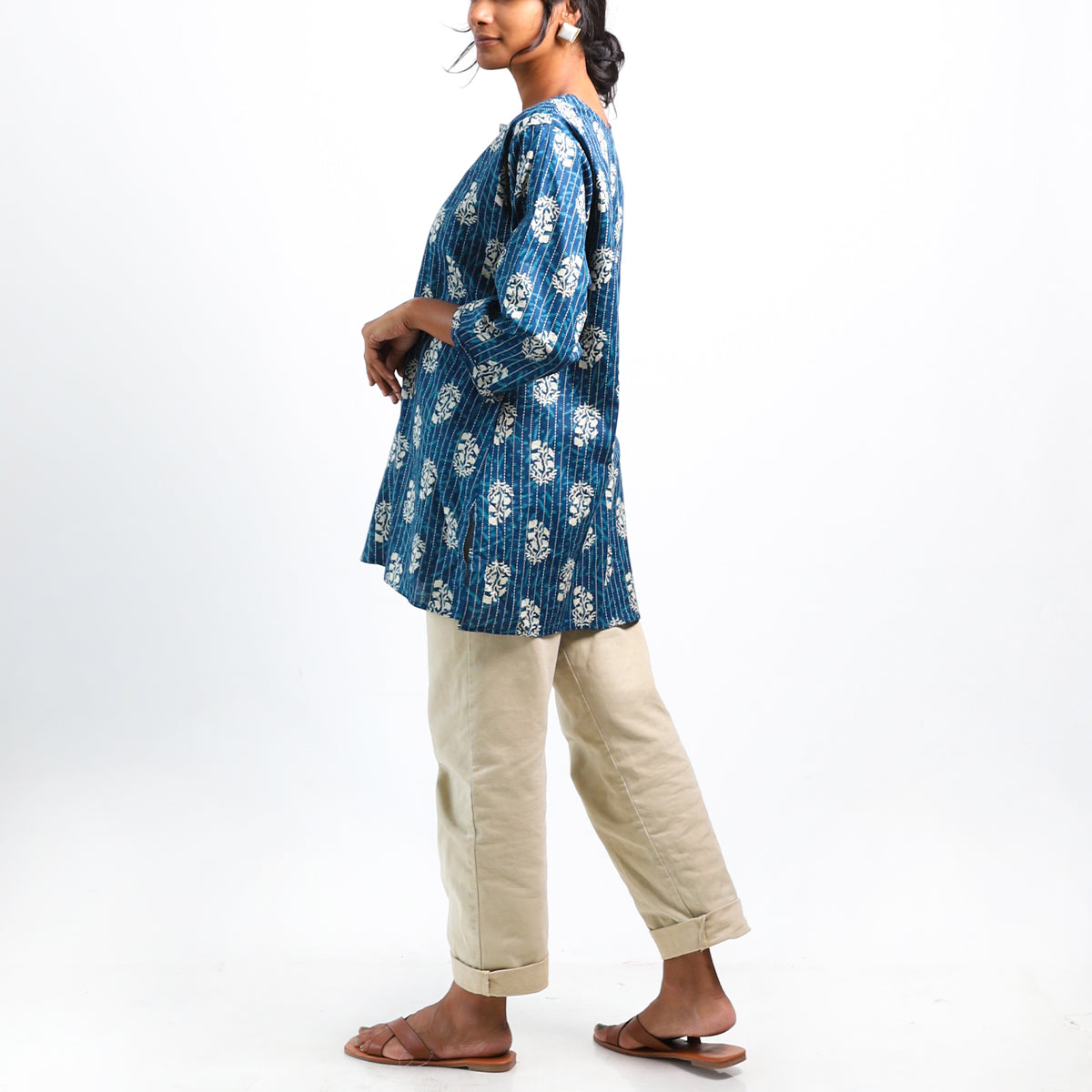 Ethereal Waters Block Printed Top