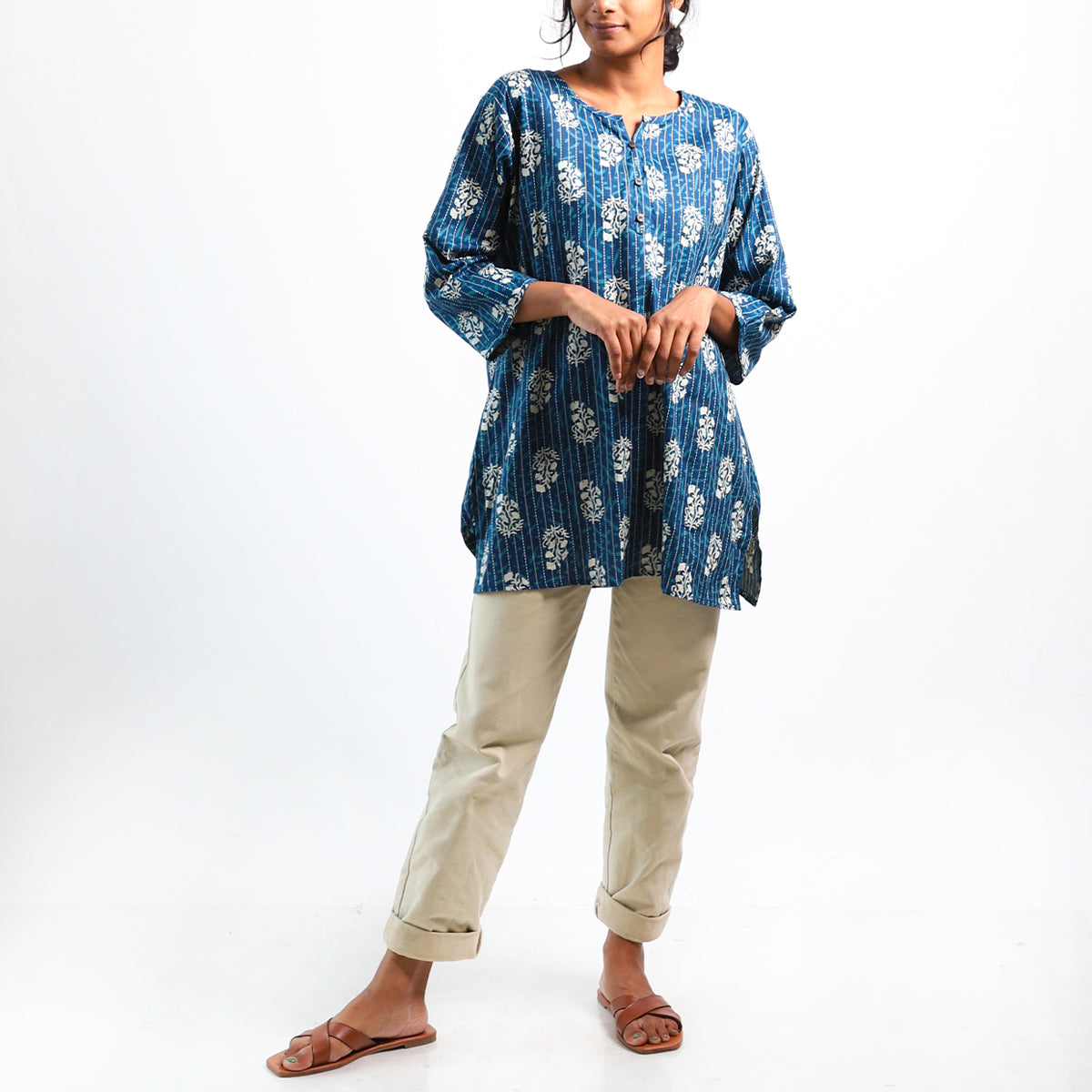 Ethereal Waters Block Printed Top