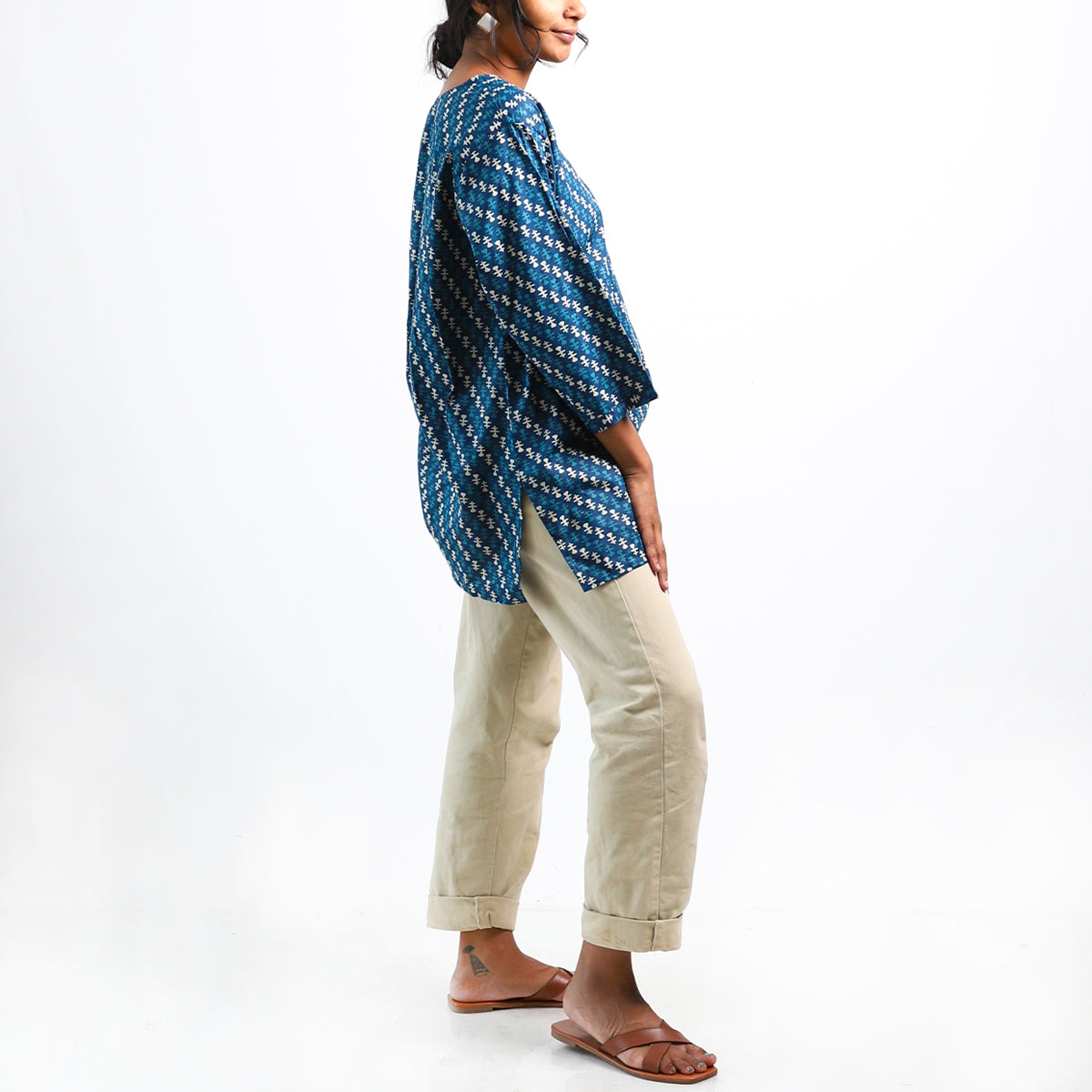 Wildflower Whimsy Block Print Blouse