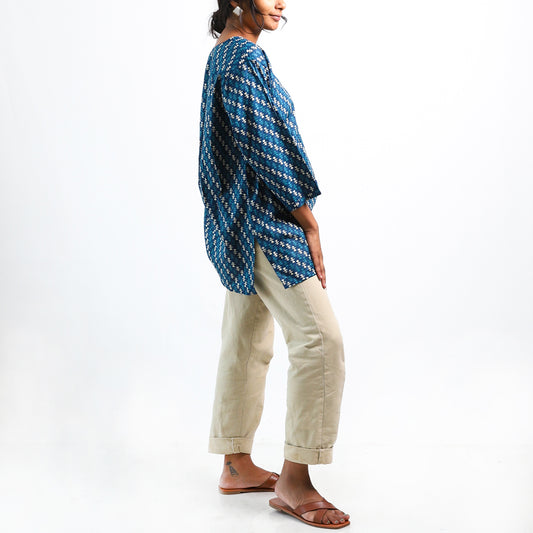 Wildflower Whimsy Block Print Blouse