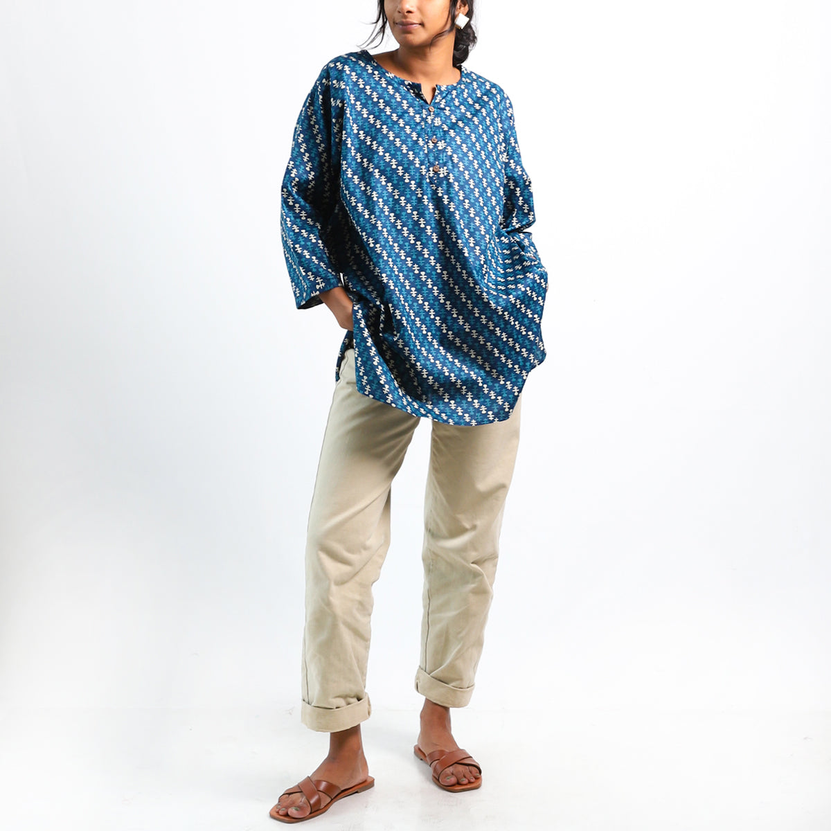 Wildflower Whimsy Block Print Blouse