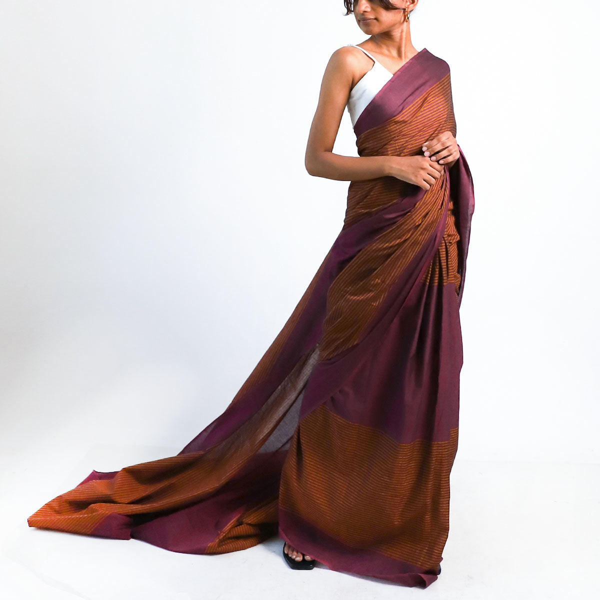 Maroon Glow Handloom Saree