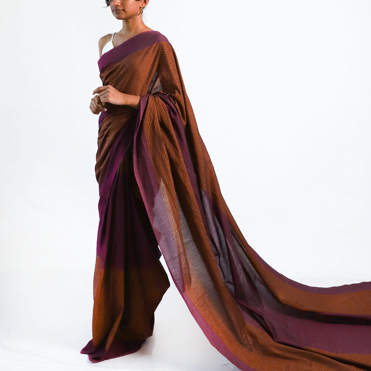 Maroon Glow Handloom Saree