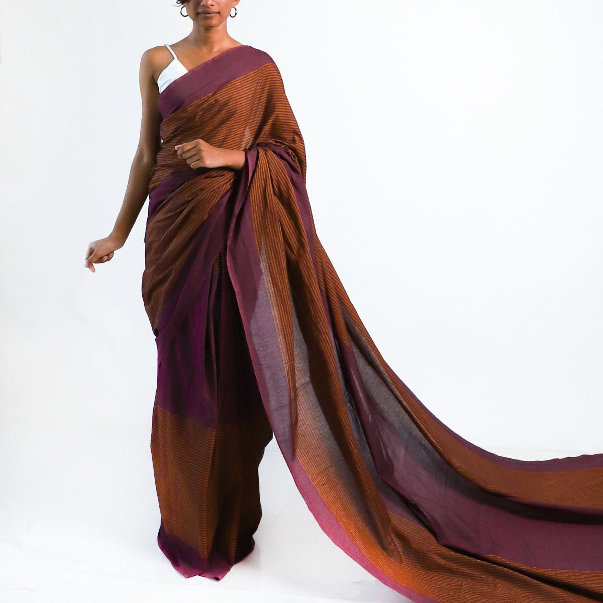 Maroon Glow Handloom Saree