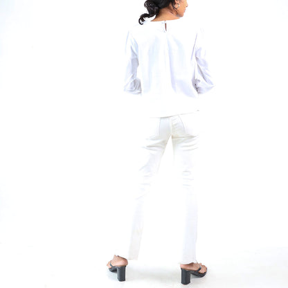 White Whimsy Embroidered Top