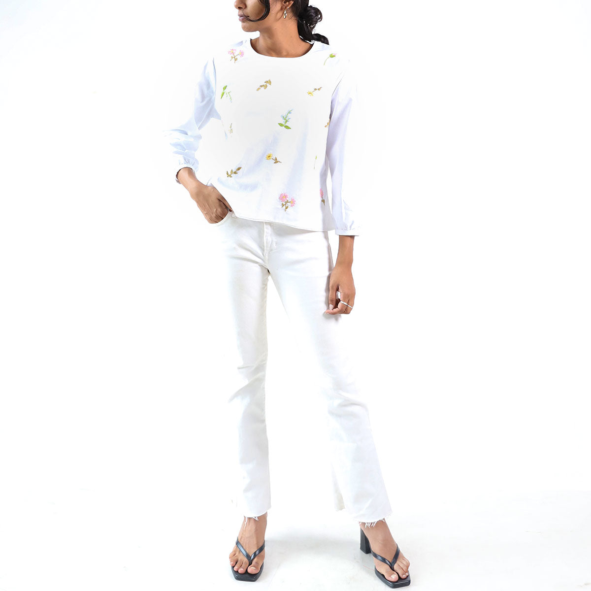 White Whimsy Embroidered Top