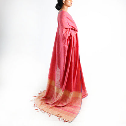 Rose Blush Handloom Saree