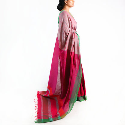 Magenta Bloom Handloom Saree