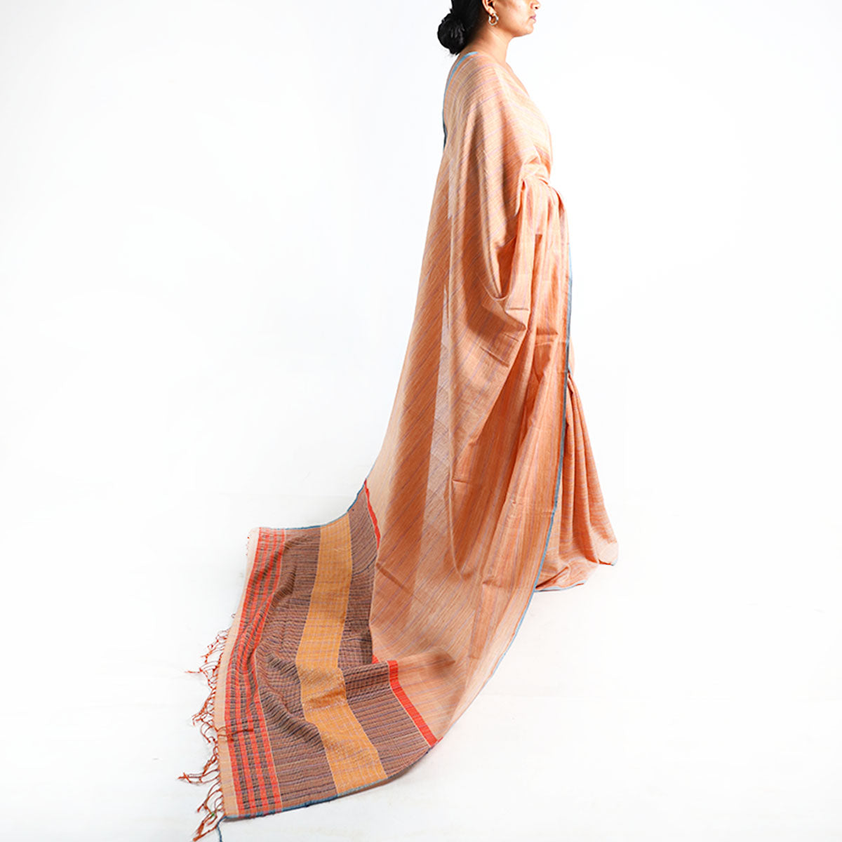 Peach Sky Handloom Saree