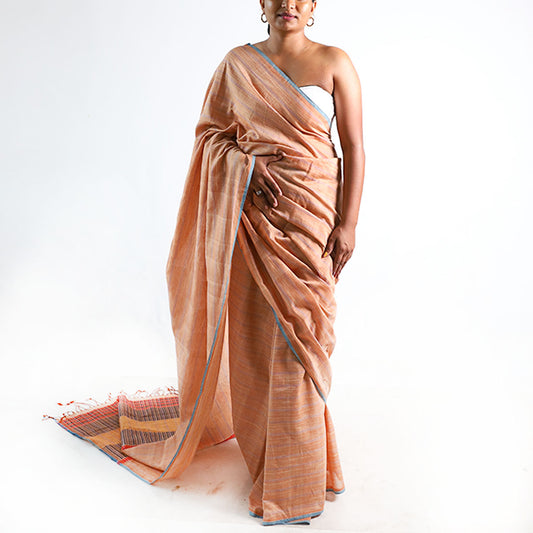 Peach Sky Handloom Saree