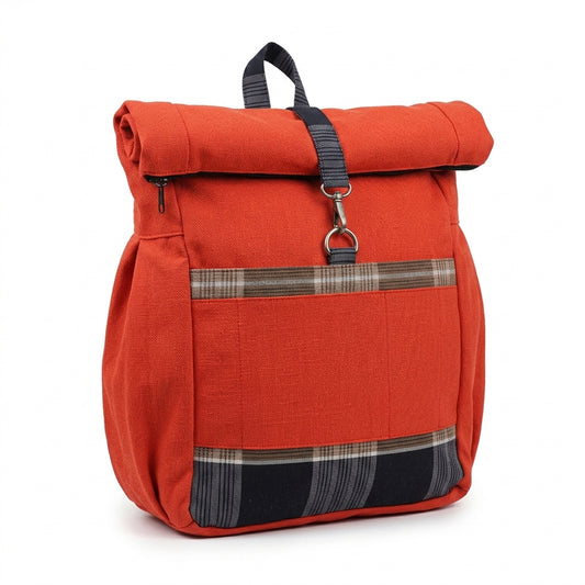 Plaid Roll Up Rucksack
