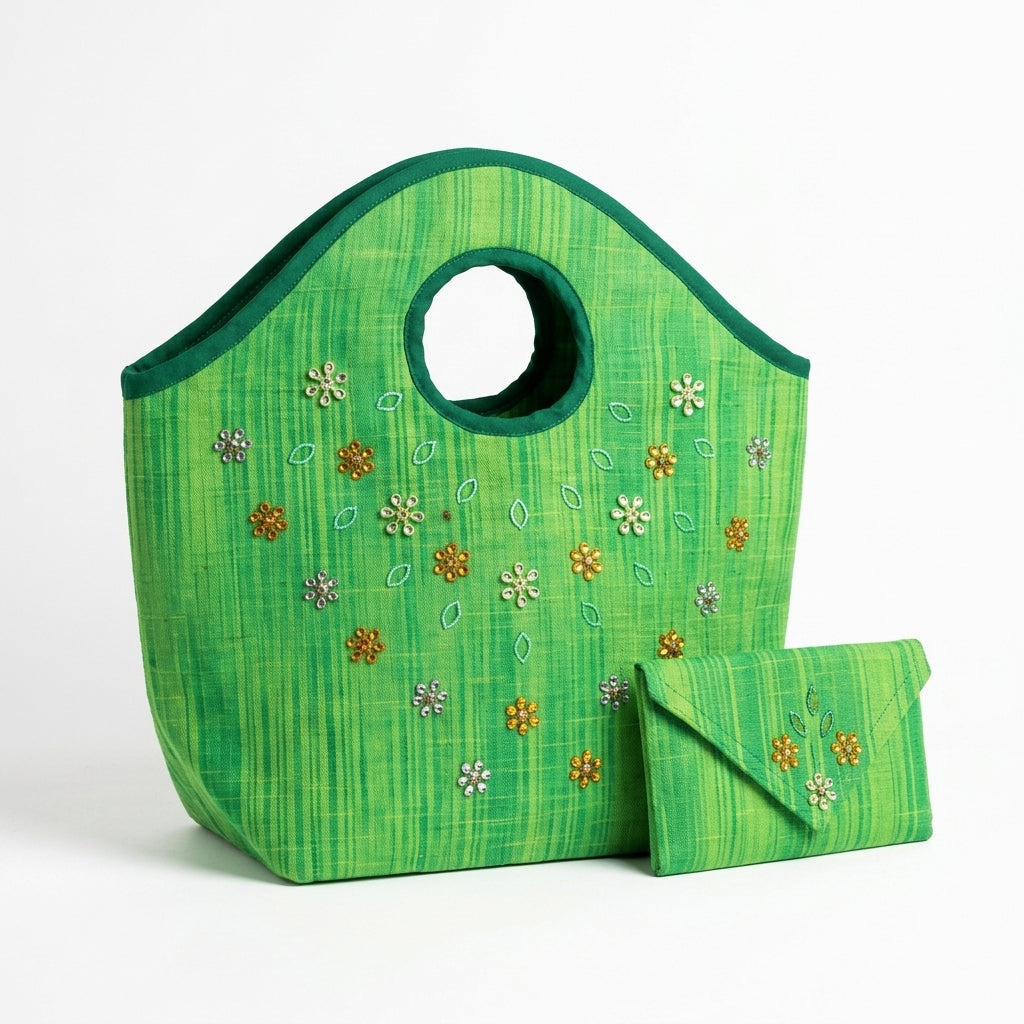 Emerald Bag & Wallet Set