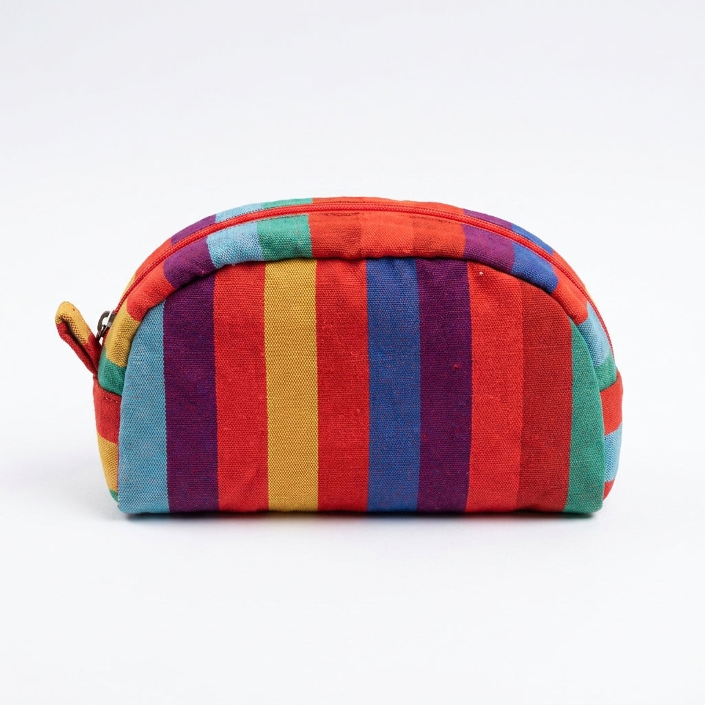 Striped Handloom Wash Bag