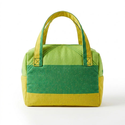 Lime Green Handloom Lunch Bag