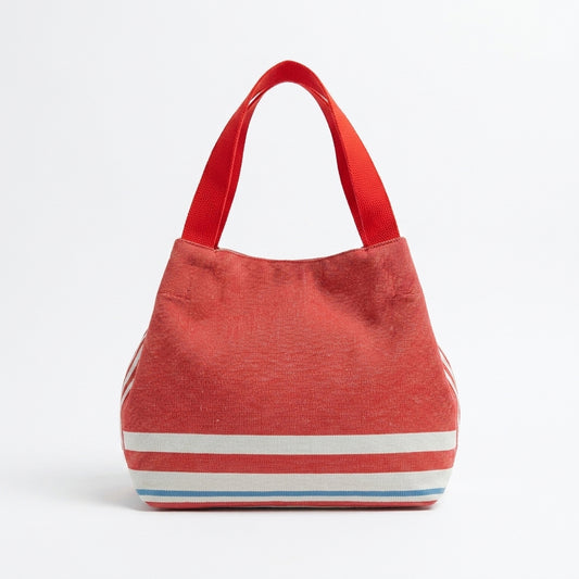 Red Handloom Lunch Bag