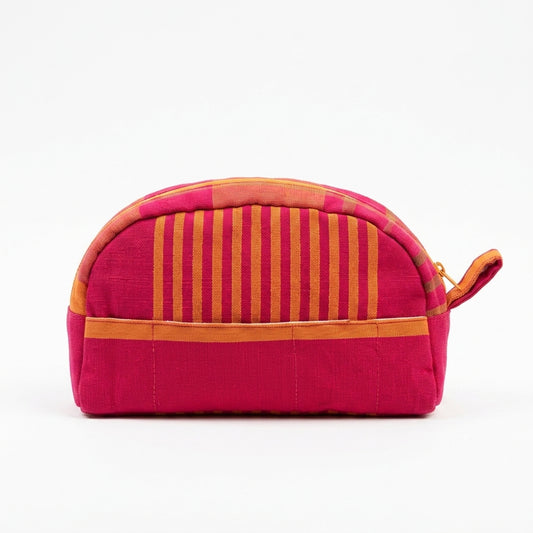 Magenta Handloom Wash Bag