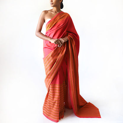Sunset Glow Handloom Saree