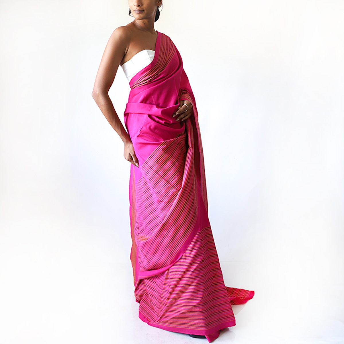 Fuchsia Radiance Handloom Saree