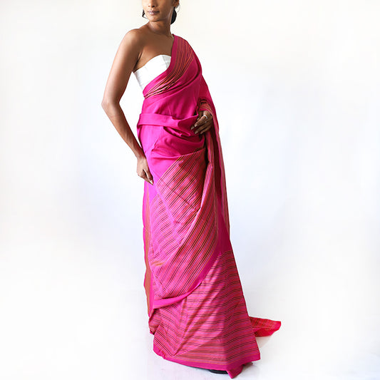 Fuchsia Radiance Handloom Saree
