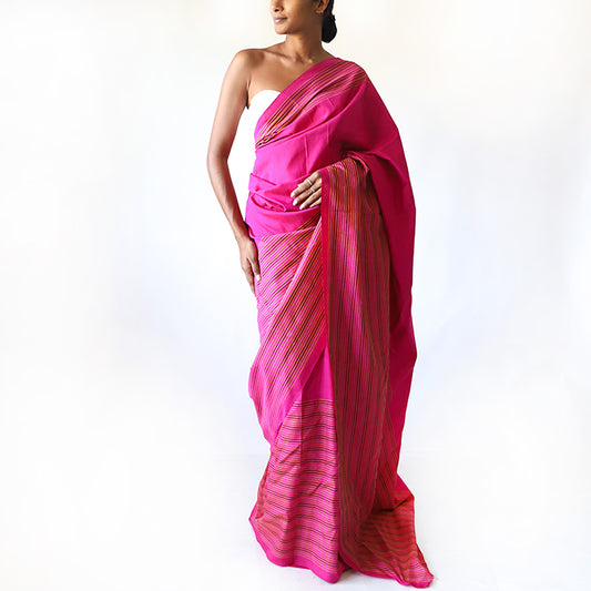 Fuchsia Radiance Handloom Saree