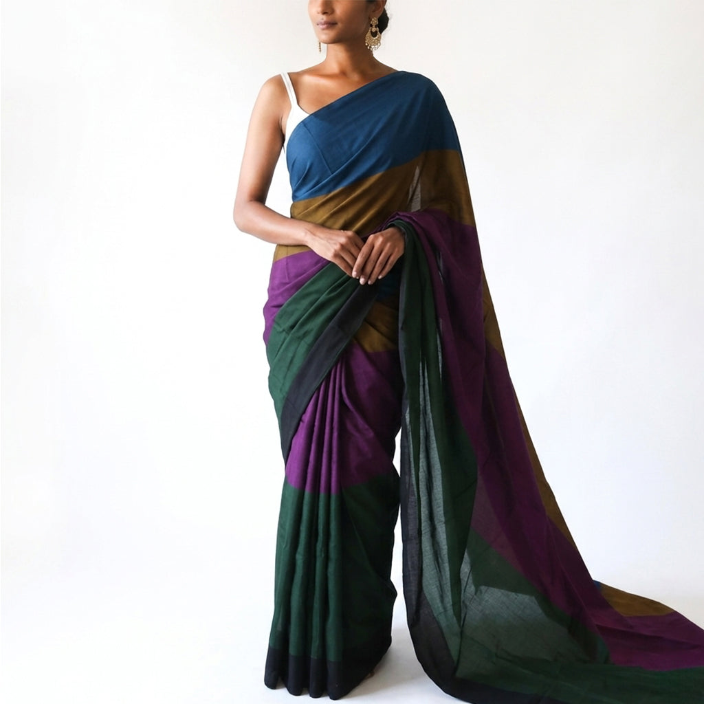 Dusky Blues Saree