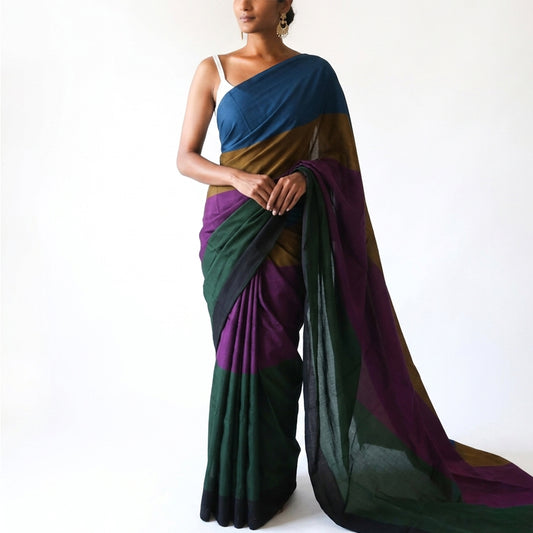 Dusky Blues Saree