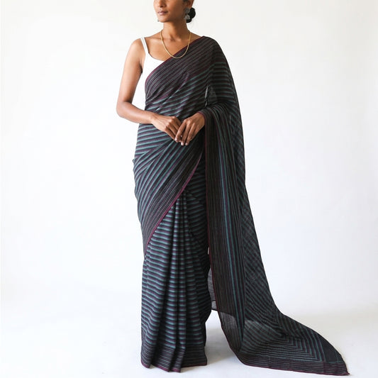 Blue Vines Saree