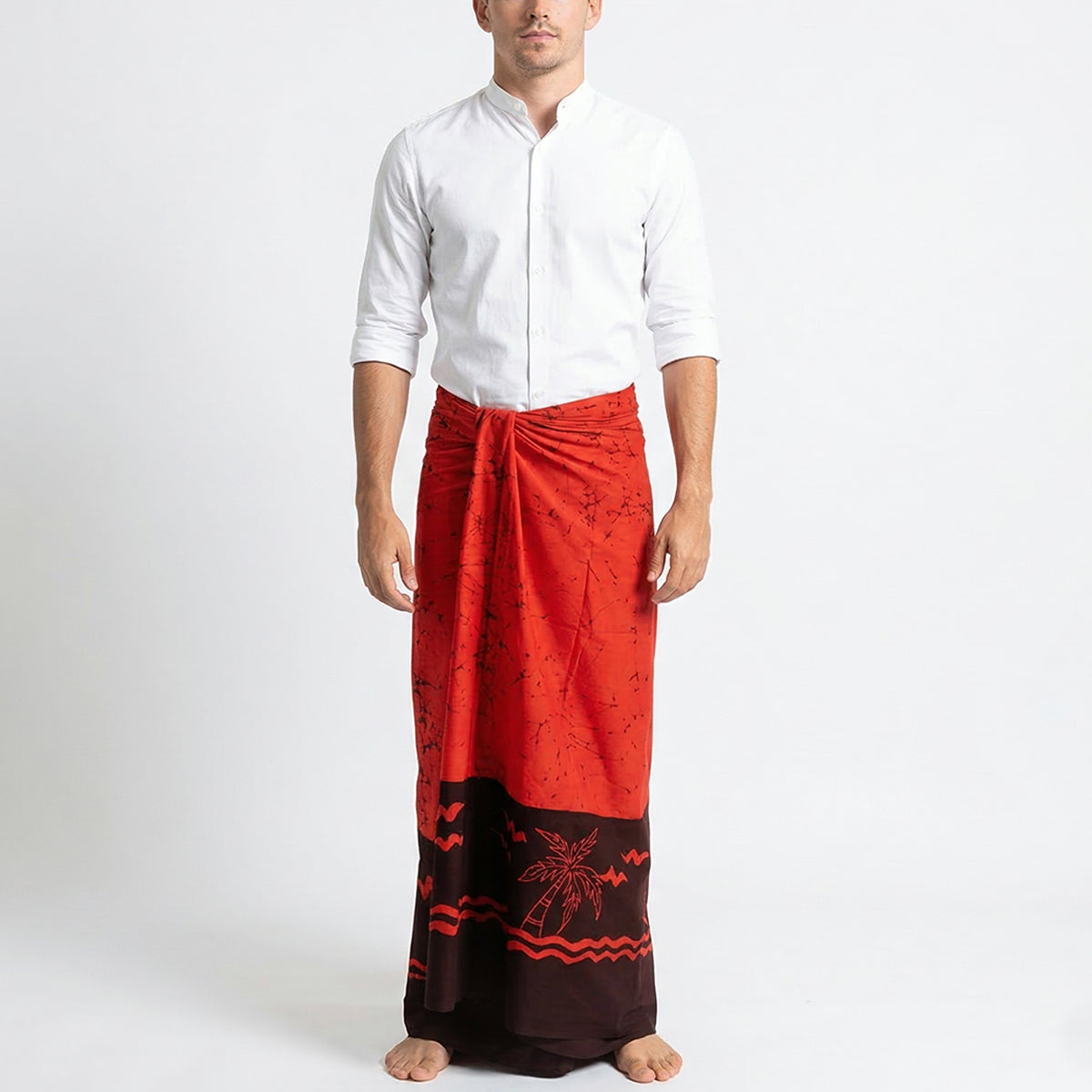 Beach Vibes Red Batik Sarong