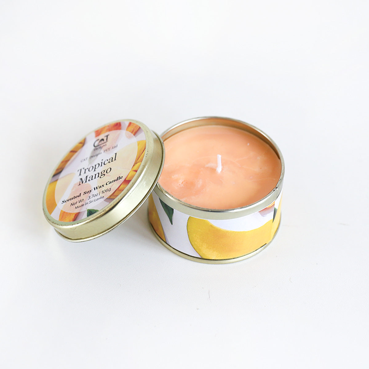Tropical Mango Tin Candle