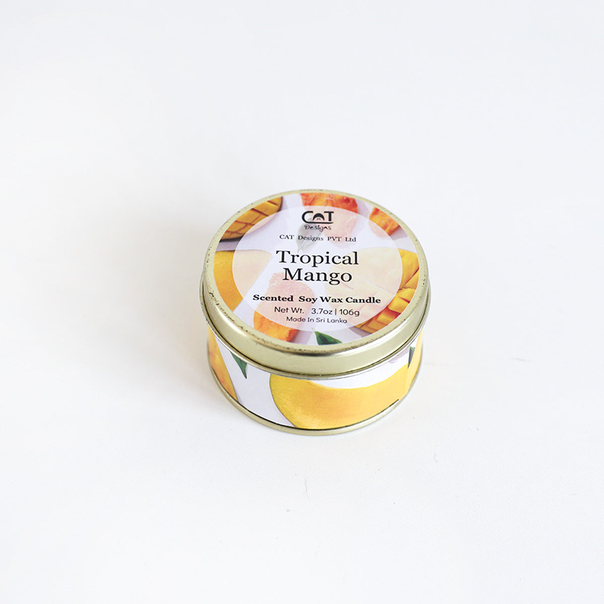 Tropical Mango Tin Candle
