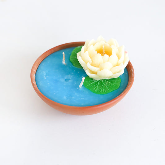 Lotus Pond Clay Candle