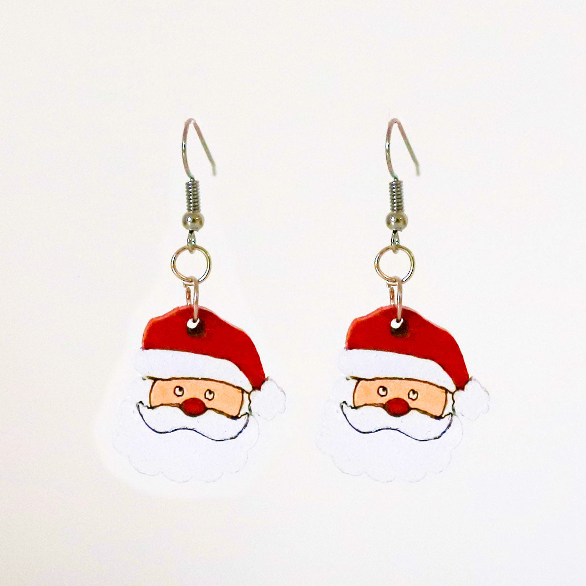 Santa's Joy Wooden Earring