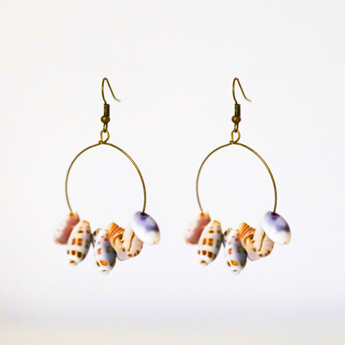 Ocean Shell Wooden Earring