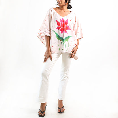 Manel Batik Poncho Top