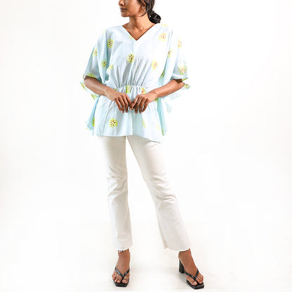 Powder Blue Kaftan Top