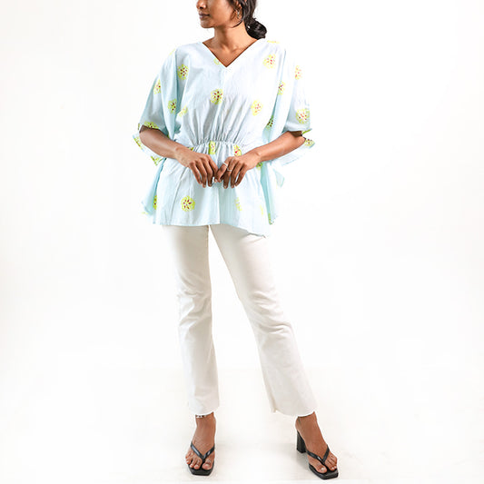 Powder Blue Kaftan Top