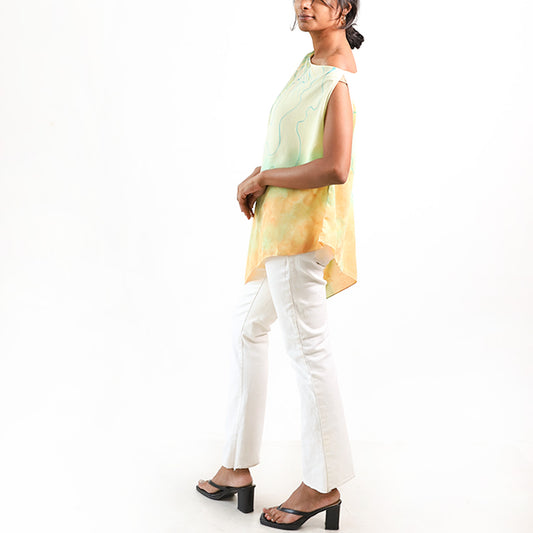 Diffuse Chiffon Poncho Top