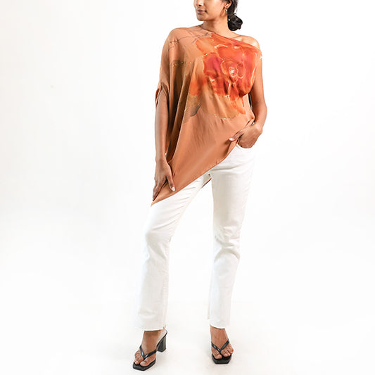 Brick Rose Poncho Top