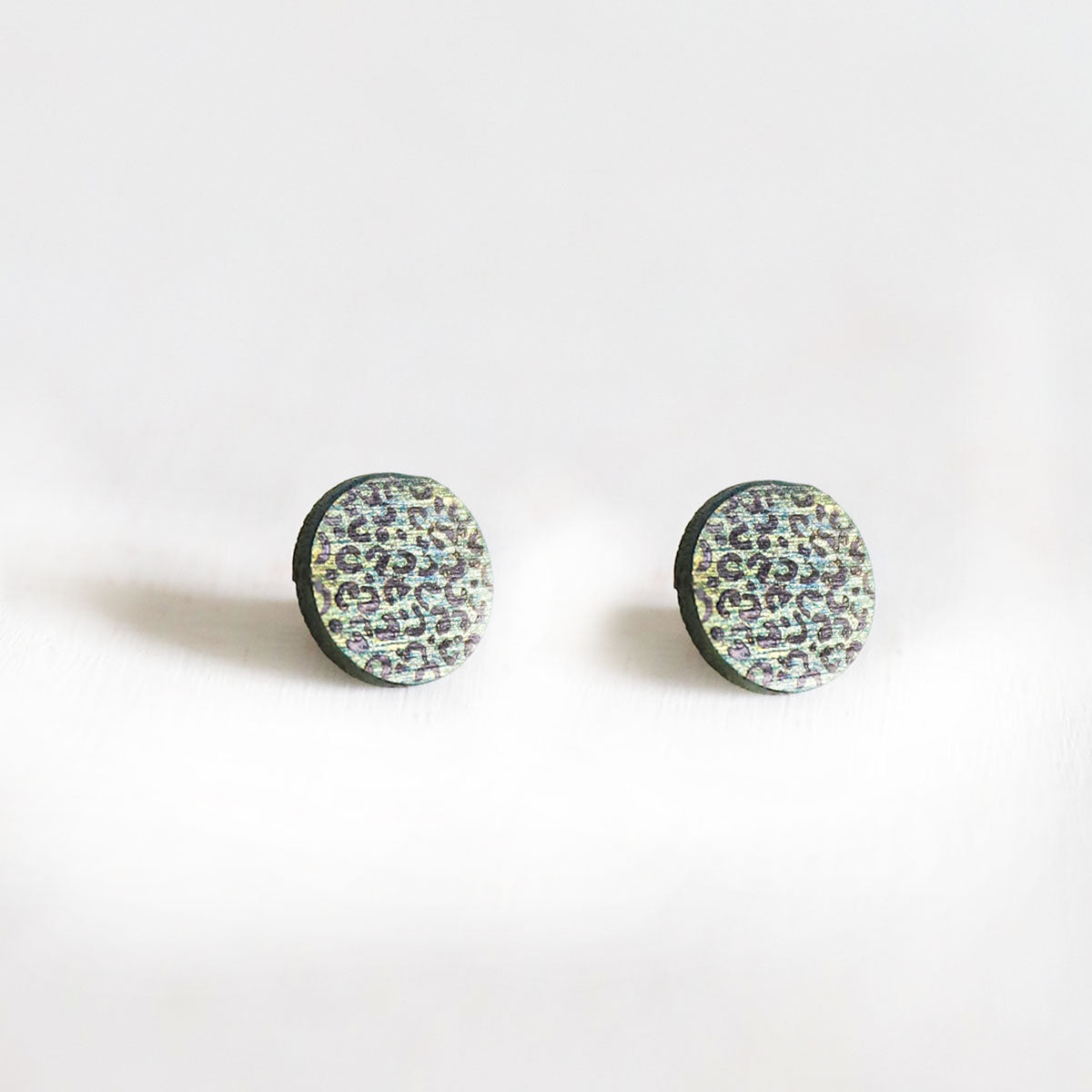 Glam Metallic Cheetah Earrings