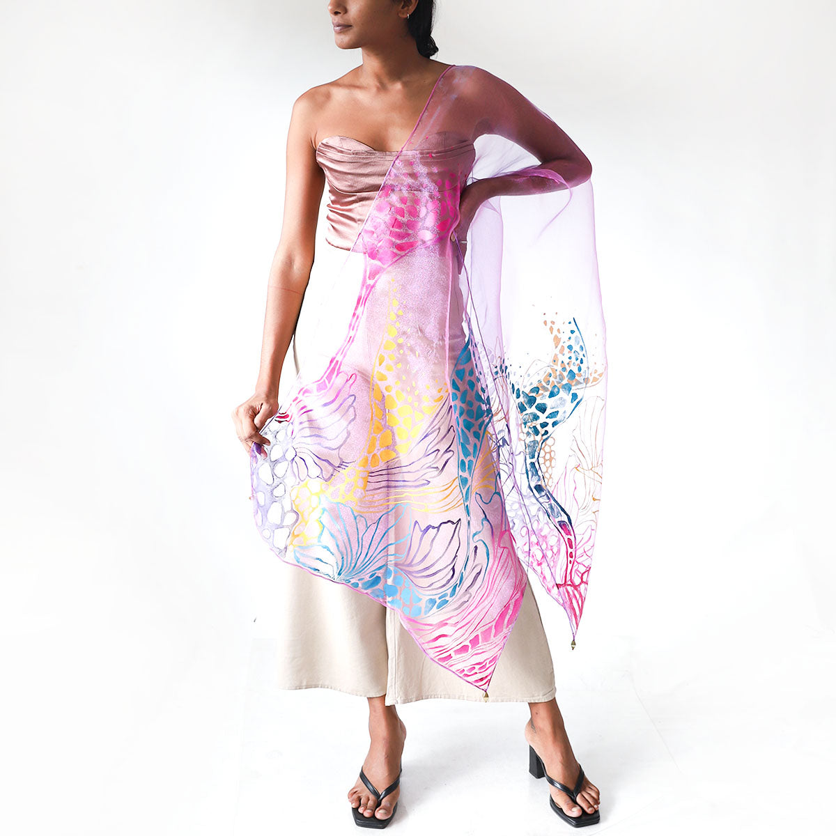 Coral Carnival Shawl