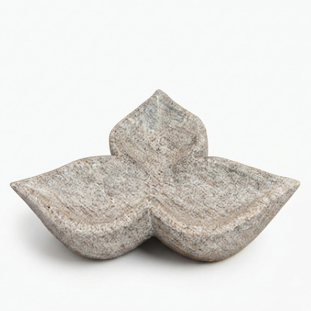 Three Point Stone Oil Lamp