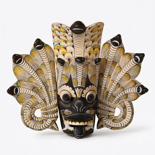 White and Yellow Naga Raksha Mask