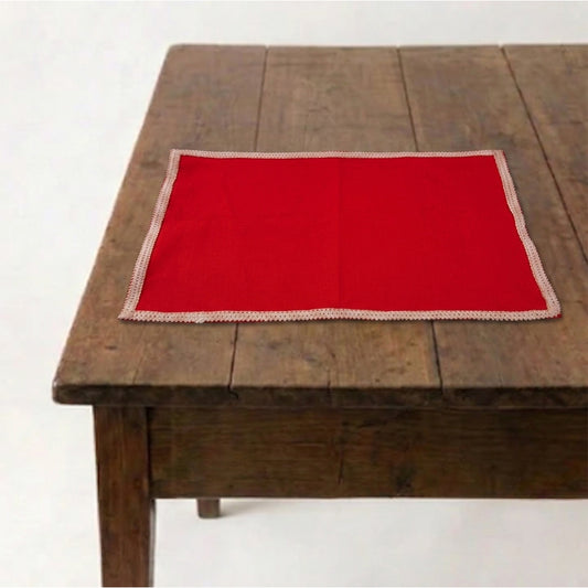 Garnet Linen Table Mat Set