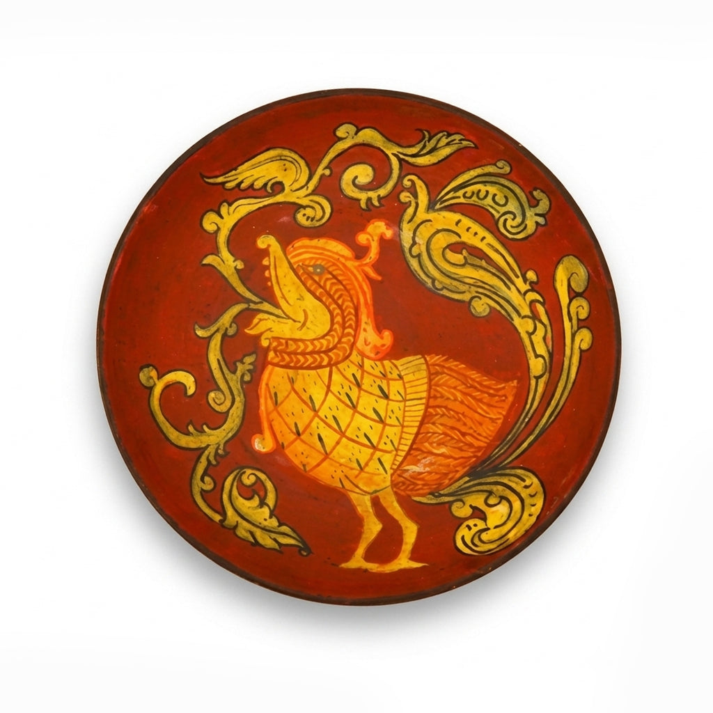 Traditional Bird Decorative Wooden Plate