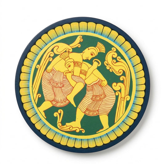 Wrestling Decorative Wooden Plate