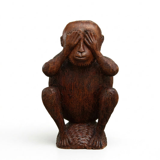 Speak No Evil Wooden Statue