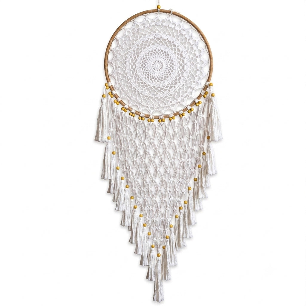 Snowy Macrame Dream Catcher