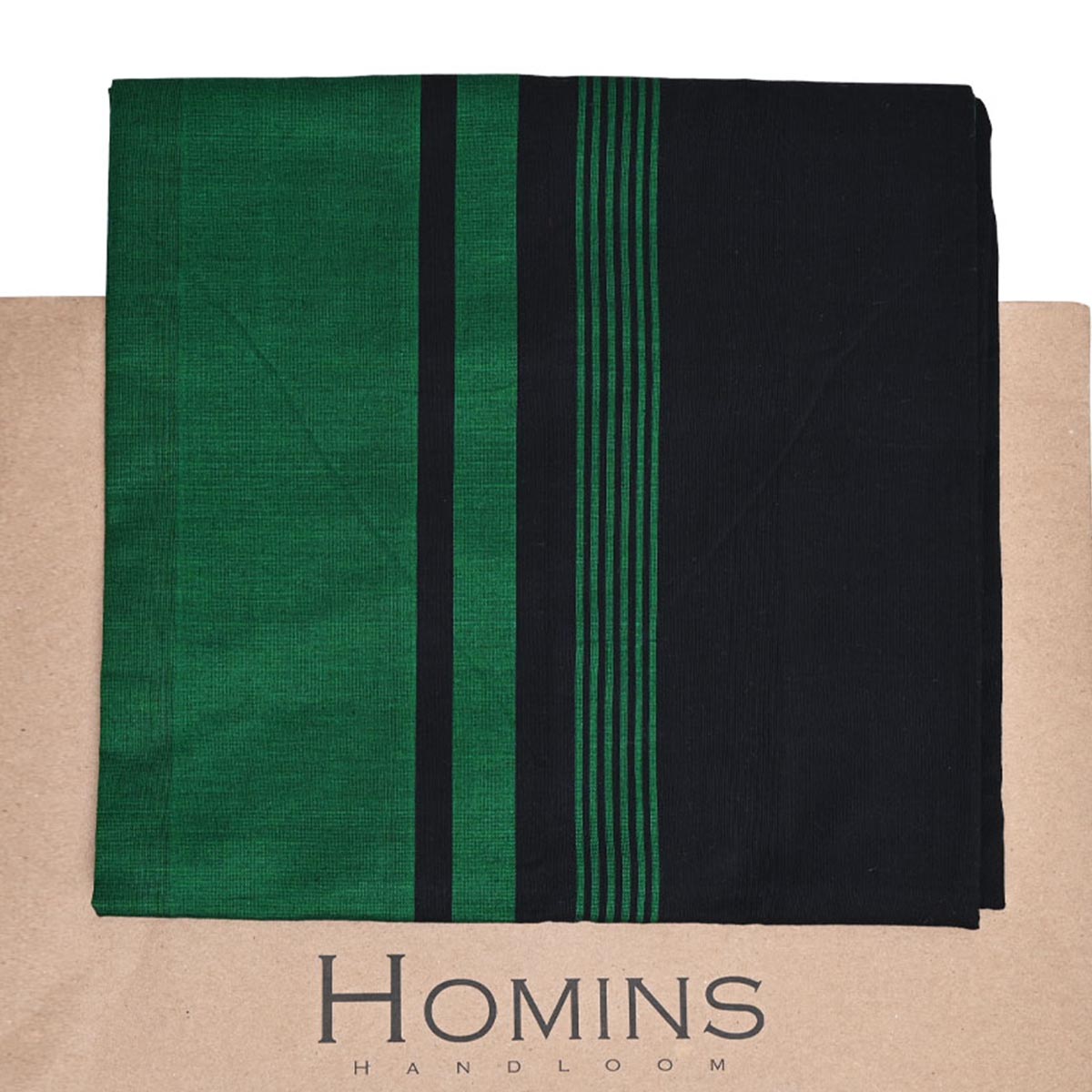 Black and Green Handloom Sarong