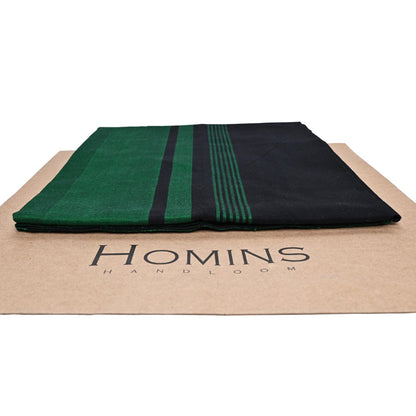 Black and Green Handloom Sarong