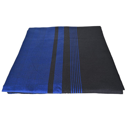 Black and Royal Blue Handloom Sarong